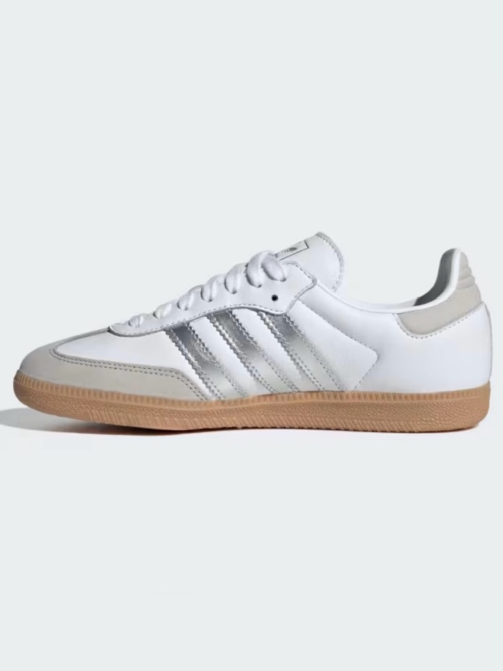 Adidas Originals Samba OG Sneakers In White and Silver Metallic Women's 10 - Picture 7 of 9